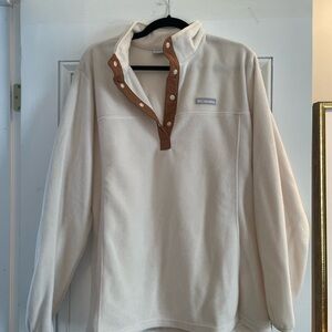 Columbia Women’s Cream Button Up Fleece Sweater